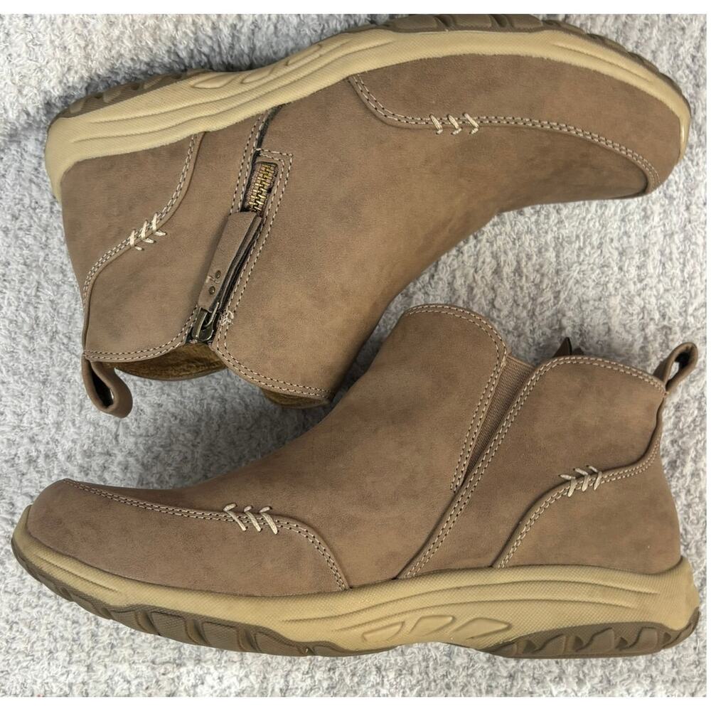 Skechers Women's Tan Faux Suede Relaxed Fit Booties Boots Size 8.5 #67115 - Picture 5 of 8